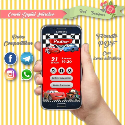 Convite Interativo Carros