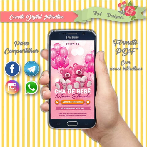 Convite Interativo Chá de Bebê