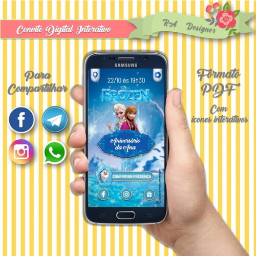 Convite Interativo Frozen