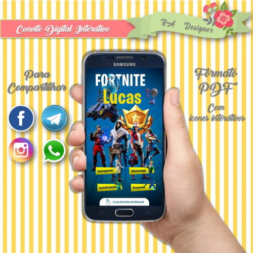 Convite Interativo Fortnite