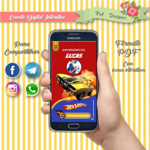 Convite Interativo Hotwheels