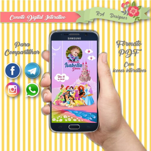 Convite Interativo Princesas