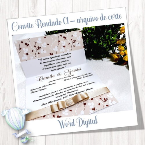 Convite Rendado - Arquivo de Corte Studio 01