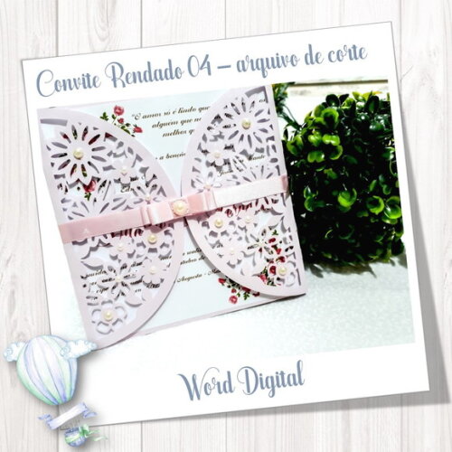 Convite Rendado - Arquivo de Corte Studio 04