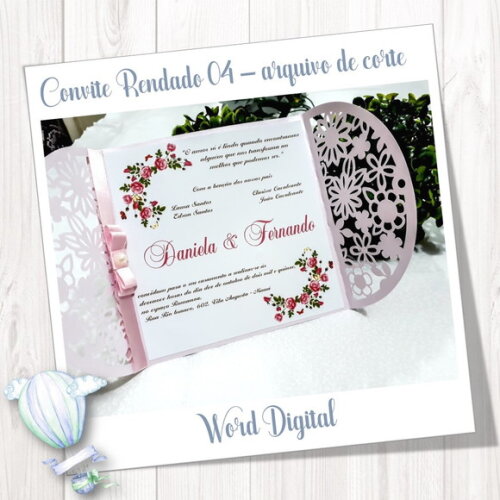 Convite Rendado - Arquivo de Corte Studio 04