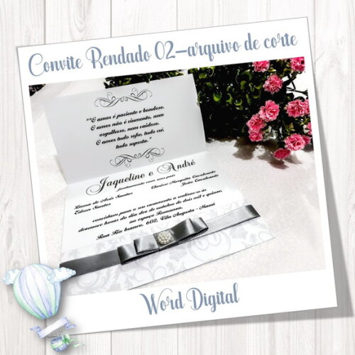 Convite Rendado - Arquivo de Corte Studio 02