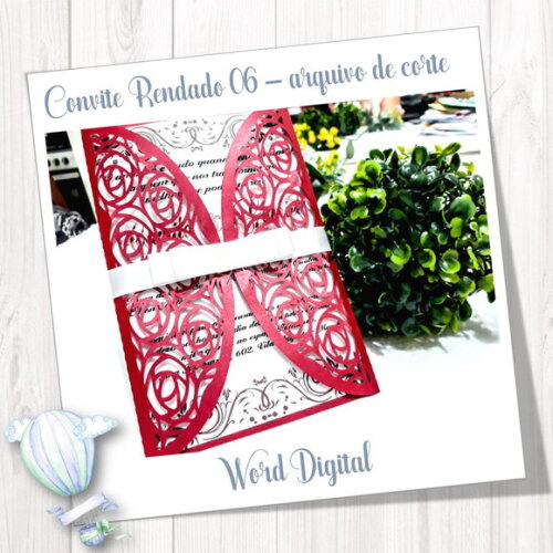 Convite Rendado - Arquivo de Corte Studio 06