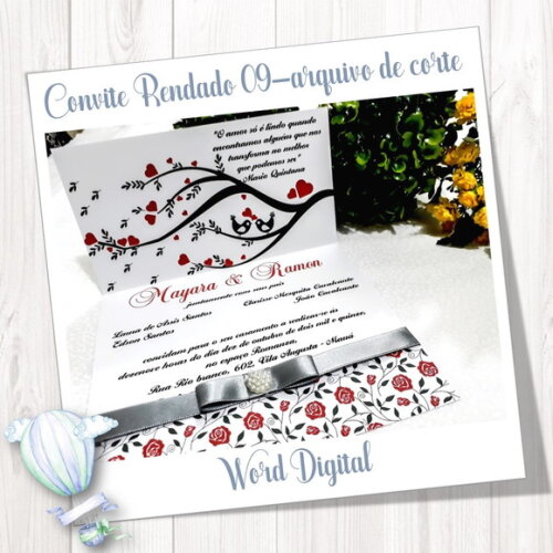 Convite Rendado - Arquivo de Corte Studio 09