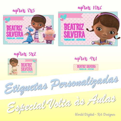 Etiquetas Escolares Personalizadas - Dra. Brinquedos