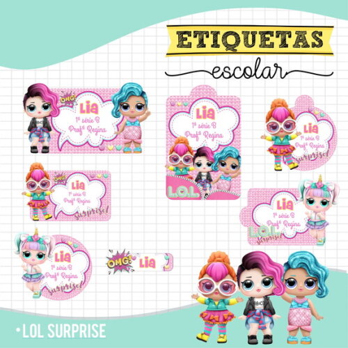 Etiquetas Escolares Personalizadas - LOL