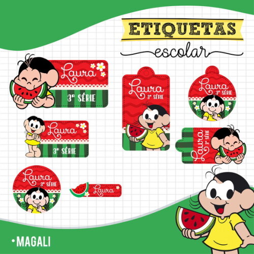 Etiquetas Escolares Personalizadas - Magali