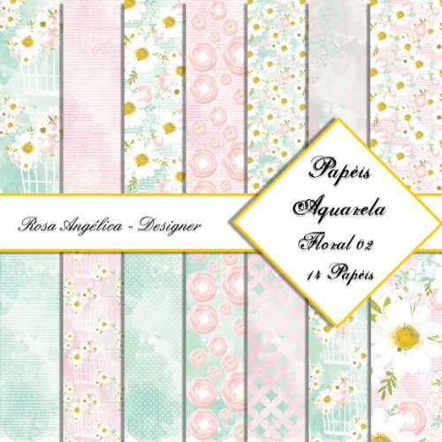 Kit Arquivo Digital Aquarela - Floral 02