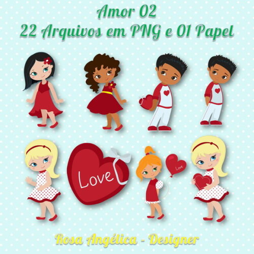 Kit Arquivo Digital em PNG Amor 2