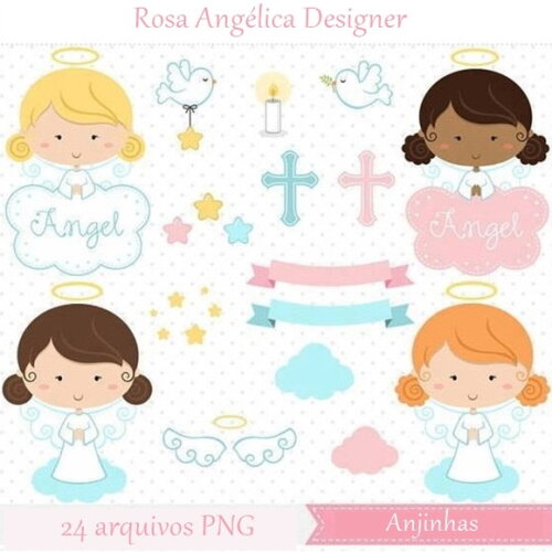 Kit Arquivo Digital em PNG Anjinhas