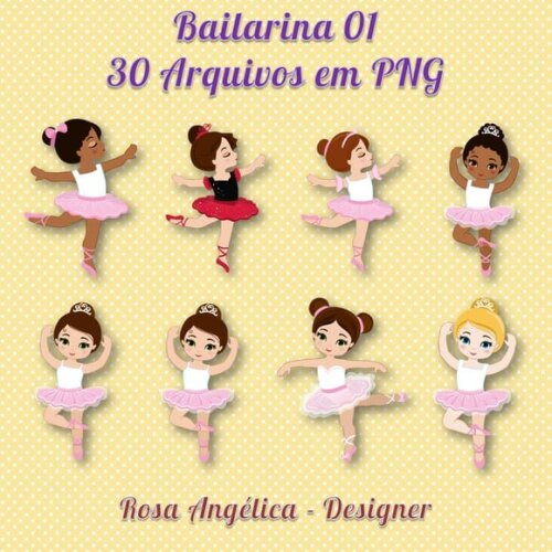 Kit Arquivo Digital em PNG Bailarina 01