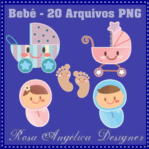 Kit Arquivo Digital em PNG Bebê