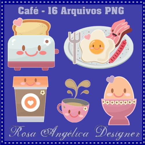 Kit Arquivo Digital em PNG Café