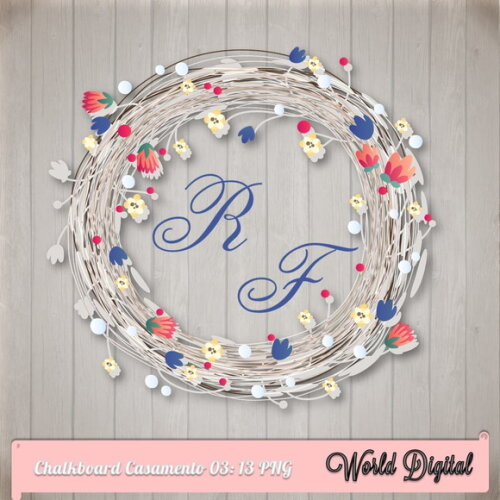 Kit Arquivo Digital em PNG Chalkboard Casamento 04