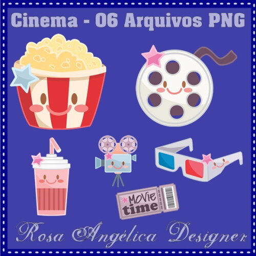 Kit Arquivo Digital em PNG Cinema