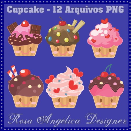Kit Arquivo Digital em PNG Cupcake