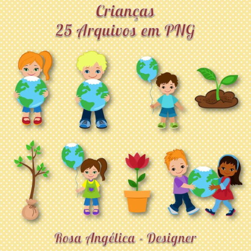 Kit Arquivo Digital em PNG Crianças