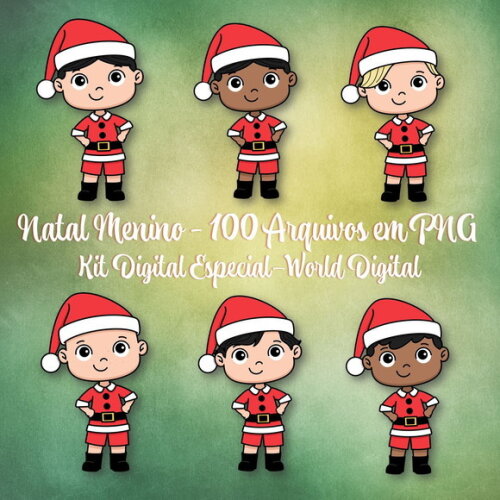Kit Arquivo Digital em PNG Especial Natal Menino