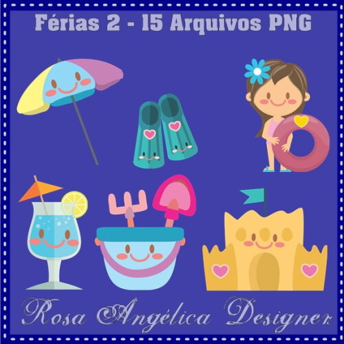 Kit Arquivo Digital em PNG Férias 2