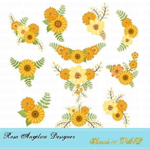 Kit Arquivo Digital em PNG Floral