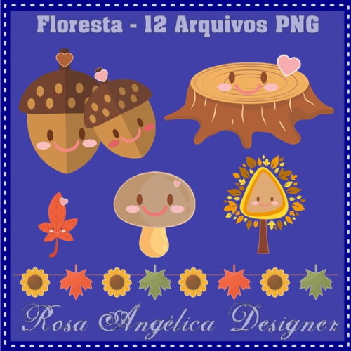 Kit Arquivo Digital em PNG Floresta