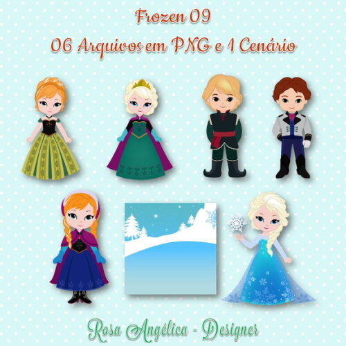 Kit Arquivo Digital em PNG Frozen 09