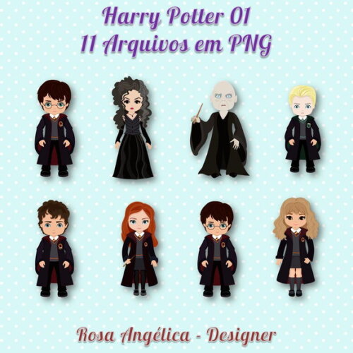 Kit Arquivo Digital em PNG Harry Potter 01