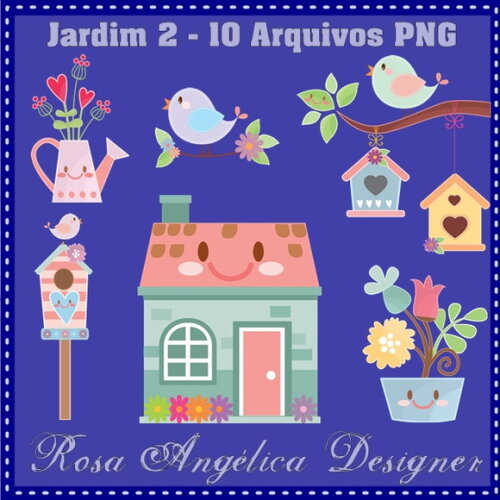Kit Arquivo Digital em PNG Jardim 2