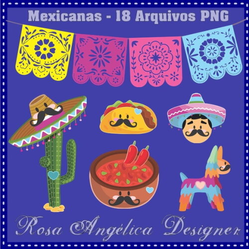 Kit Arquivo Digital em PNG Mexicanas