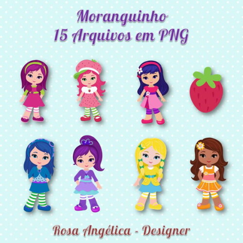 Kit Arquivo Digital em PNG Moranguinho