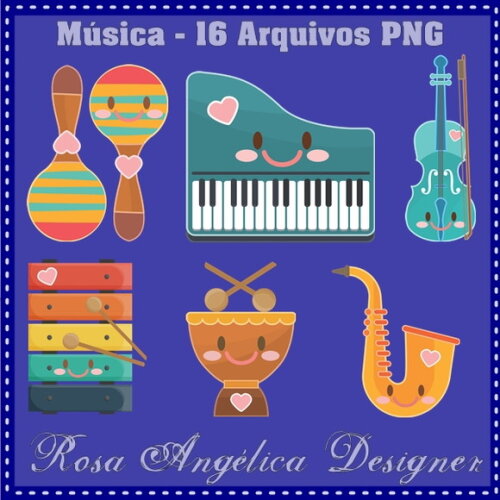 Kit Arquivo Digital em PNG Música