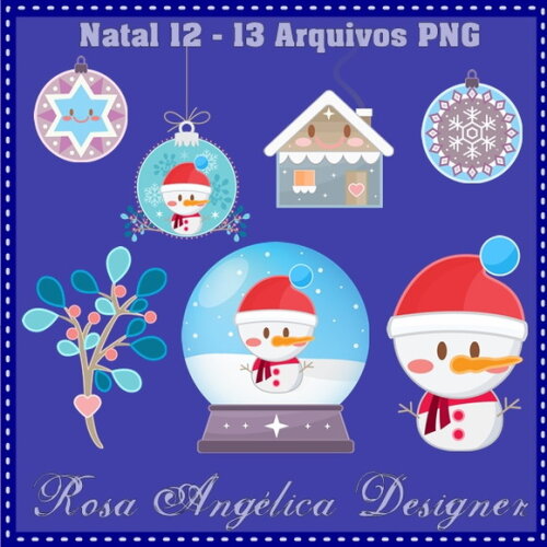 Kit Arquivo Digital em PNG Natal 12
