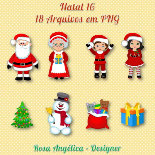 Kit Arquivo Digital em PNG Natal 16