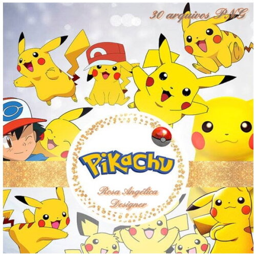 Kit Arquivo Digital em PNG Pikachu