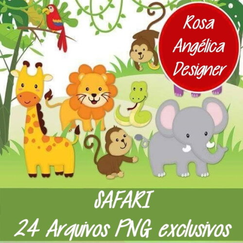 Kit Arquivo Digital em PNG Safari