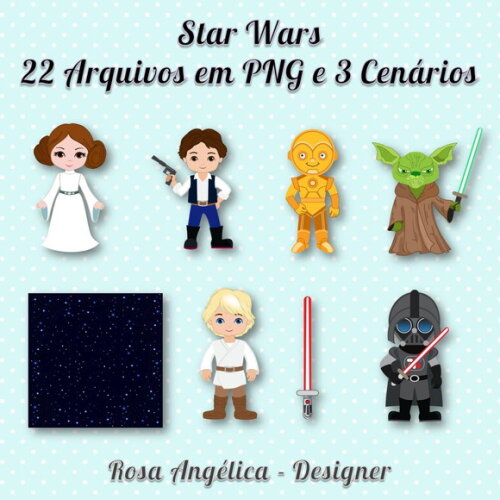 Kit Arquivo Digital em PNG Star Wars