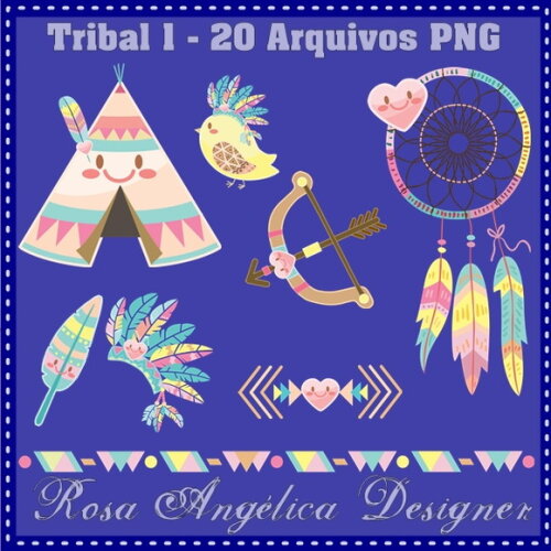 Kit Arquivo Digital em PNG Tribal 01
