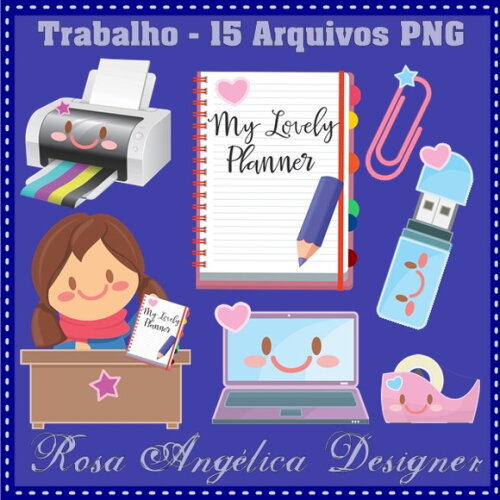 Kit Arquivo Digital em PNG Trabalho