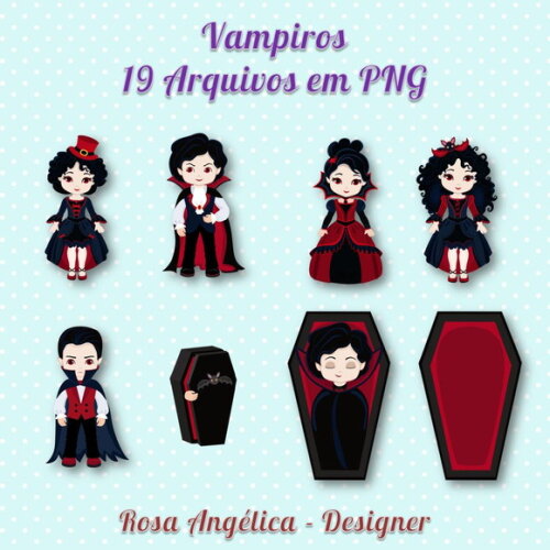 Kit Arquivo Digital em PNG Vampiros