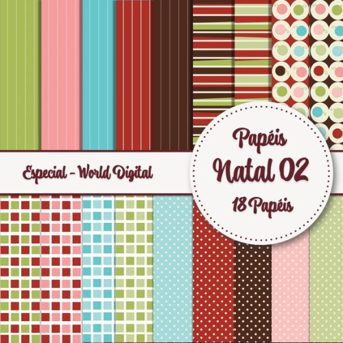 Kit Arquivo Papéis Digitais - Especial Natal 02