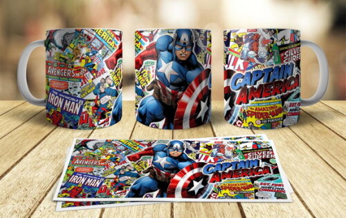 Kit de Arquivos para Sublimação de Canecas - Super Heróis