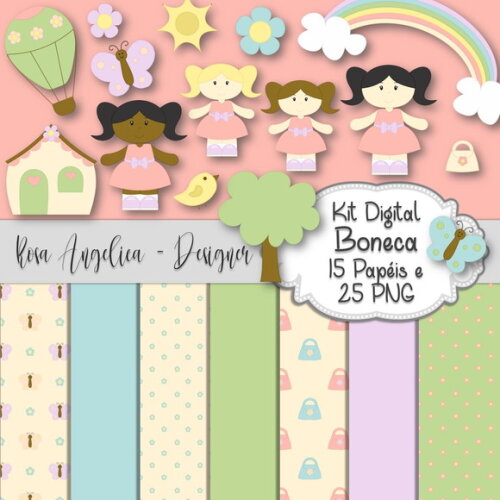 Kit Digital Bonecas