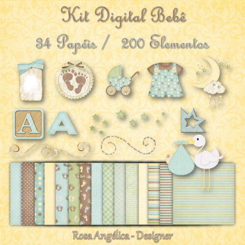 Kit Digital Bebê Menino