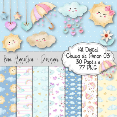 Kit Digital Chuva de Amor 03