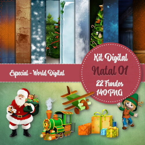 Kit Digital Completo Especial Natal 01