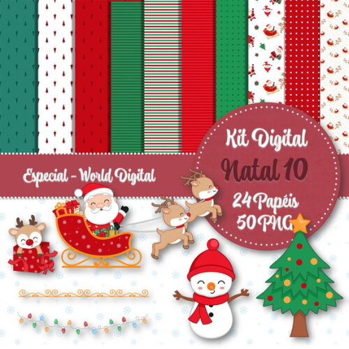Kit Digital Completo Especial Natal 10